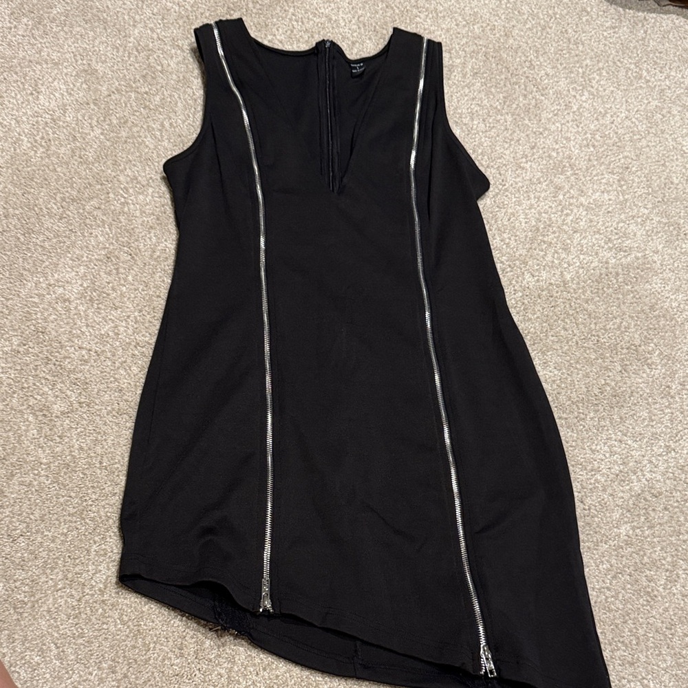 SHEIN Black Mini Dress with Silver Accents